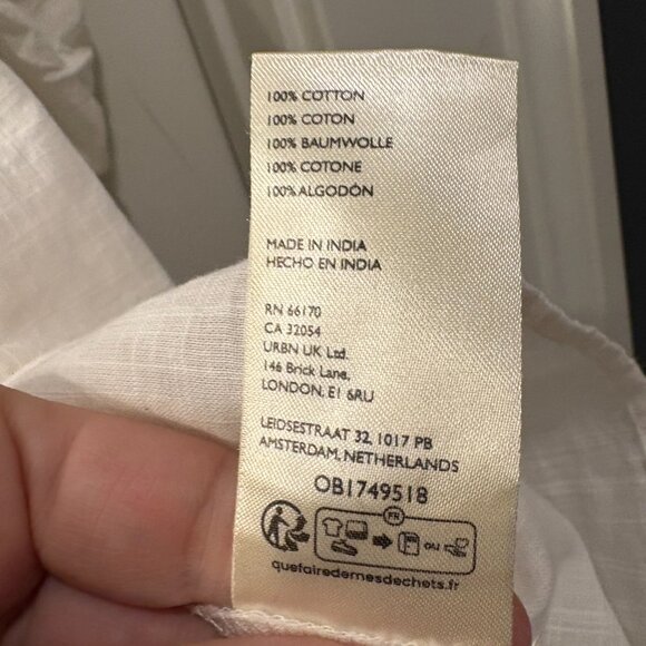 Free People "Maraya Ruched Puff-Sleeve" Cotton Blouse - Picture 9 of 9